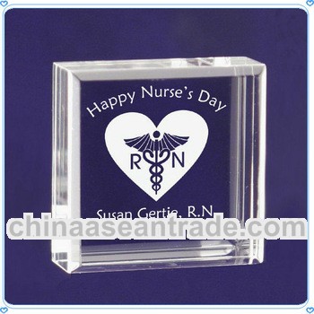 Personality Optical Glass Cube Accept Custom Logo