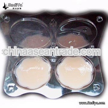 Petal shape nude color sexy silicone gel nipple cover for women