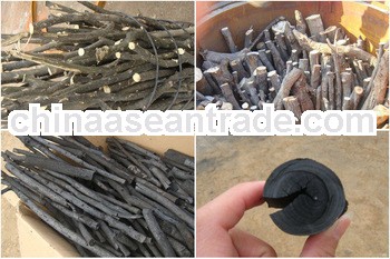 Pfofessional wood waste BBQ charcoal making machine from different wood waste