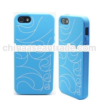Phone soft silicon case for iphone5 with silk printing
