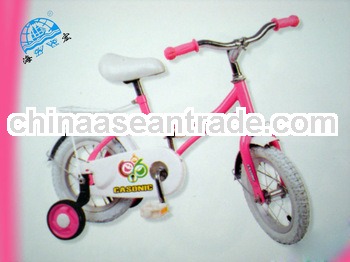 Pink and white color with carrier EVA tyre four wheel baby girl BMX,child bike bicycle
