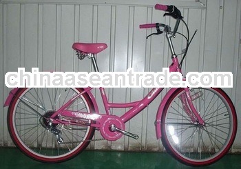 Pink lady style city bike