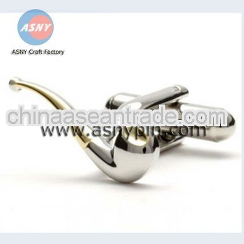 Pipe cuff link plating sliver cuff link boutique cufflinks