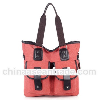 Plain pink Fashion canvas handbags uk