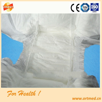 Plain woven PE film waterproof adult incontinence diaper