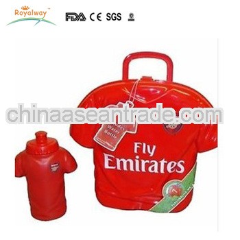 Plastic Football Shirt Shape Kid lunch bag&bottle