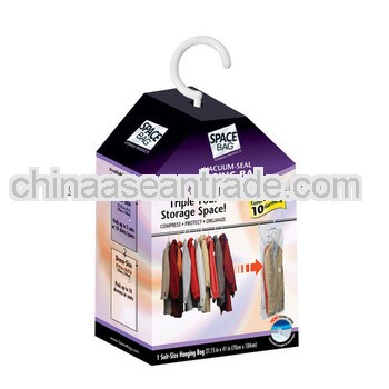 Plastic Hanging Vacuum Storage Bag with Hanger