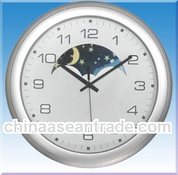 Plastic Sun/Moon Hanging Wall Clock