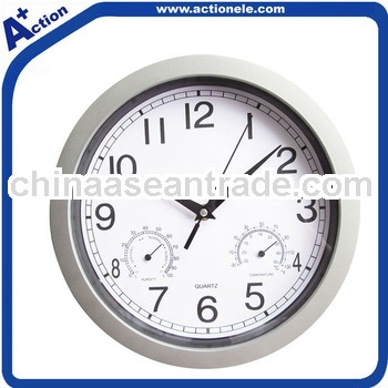 Plastic Wall Clock with Humidity and Temperature