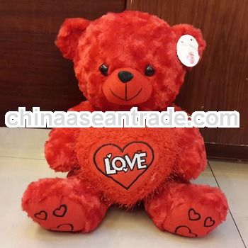 Plush and stuffed bear toy with heart festival bear gifts