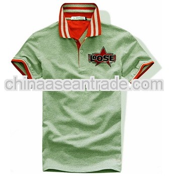 Polyester customer women striped polo shirt