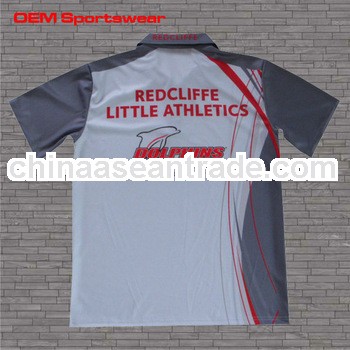Polyester short sleeve rugby shirts custom