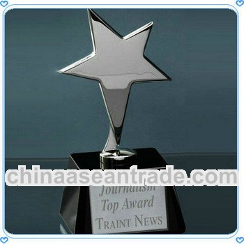 Popular Crystal Metal Star Trophy For Company Gifts