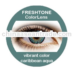 Popular Korean Vibrant cheap color contact lense in stock wholesale Caribbean Aqua