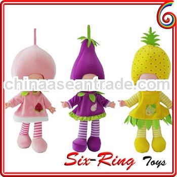 Popular fruit baby doll dolls cheap dolls with light/ music/nice smell