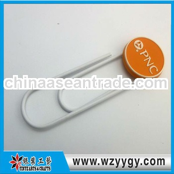Popular soft pvc promotional round book clip for kids