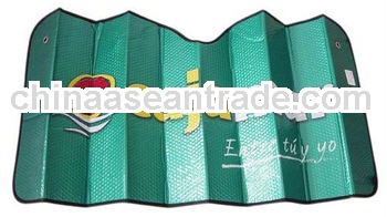 Portable PE BUBBLE car front sun shade with silk screen printing