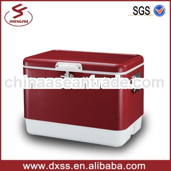 Portable plastic inner box ice refrigerated cooler box