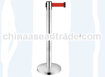 Post stanchion as queue management systems