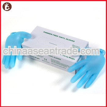 Powdered&powder free disposable vinyl gloves/cheap blue gloves