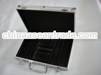 Practical 200pc aluminum chips tool case for poker chips MLD-PC11