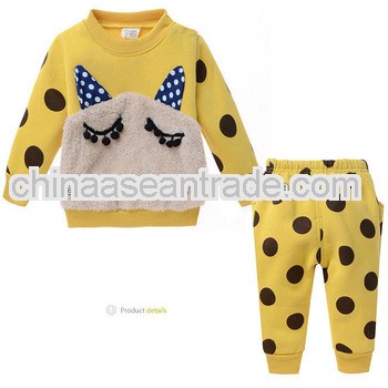 Pretty Fashion Autumn Girl Suits Children Cartoon Clothes Sets