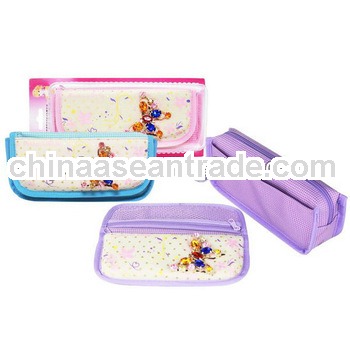 Princess style magnetic pencil bag with butterfly