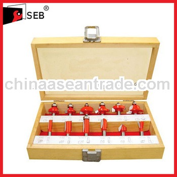Professional Grade 12S pcs Wooden Box Tungsten Carbide Tipped Router Bit Set