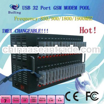 Professional Modem Pool With Sim Took Kit Support,32 Port Gsm Sms Modem Pool For Bulk Sms