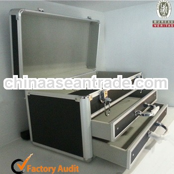 Professional Novelty High-capacity Multipurpose Aluminum Tools Case With Drawers
