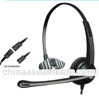 Professional monaural call center noise cancelling telephone headset with QD HSM-900FPQD
