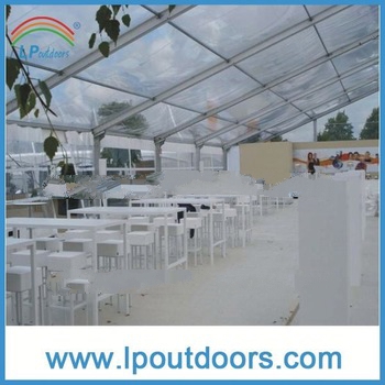 Promotion outside wedding tent for outdoor activity