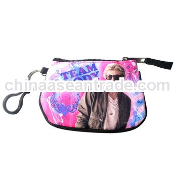 Promotional Mini Zipped Coin Wallet With Hook