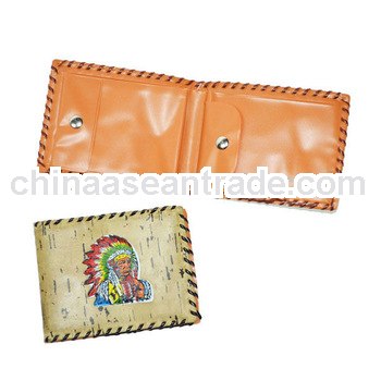 Promotional PU Scenery Spot Bifold Wallet Purse