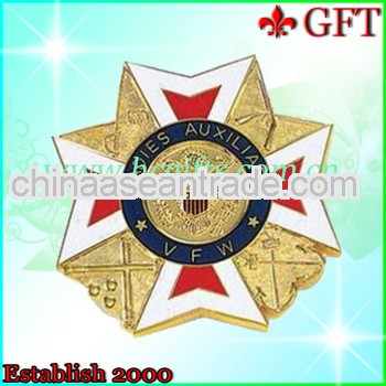Promotional high quality military metal gold lapel pins