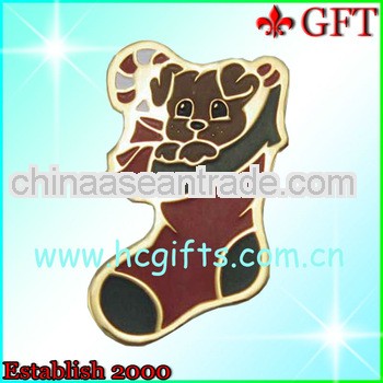 Promotional soft enamel christmas pin/metal christmas pin