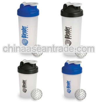 Protein Shaker Bottle Plastic Water Bottle Blender Bottle with Mix Ball