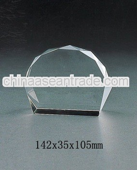 Pure crystal blank block with engraved for crystal trophy and award (R-0272)