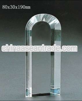 Pure crystal glass door paperweight for crystal trophy and award (R-0275)