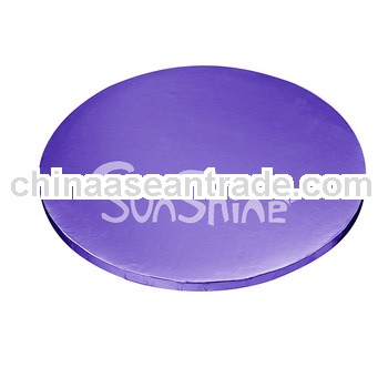 Purple Round Cake Drum--12inch-DRUM FOIL FOLD 1/2" ROUND