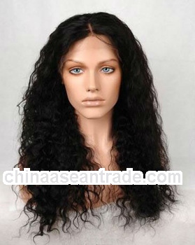 Quality Rihanna wig 8-32inches #1B Kinky Curly, Virgin Indian Hair Full Lace Wig