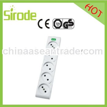 Quality warranty 5 output 2 pin French socket outlet