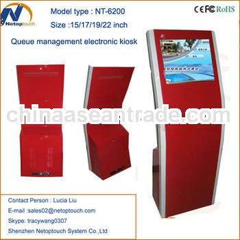 Queue management electronic kiosk