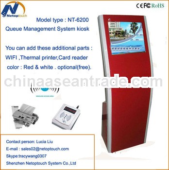 Queue management system kiosk