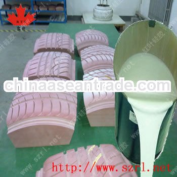 RTV-2 silicone rubber material for solid tire molds