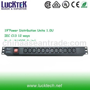 Rack pdu IEC C13 Type 12 ways with ON/OFF Switch
