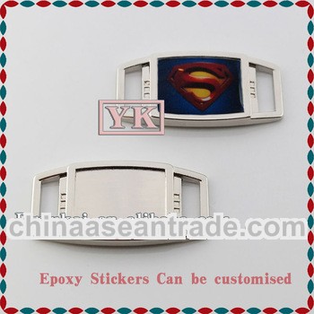 Rectangle Paracord Charms With Epoxy Stickers