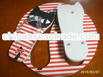 Recycle EVA flip flop with sublimation for promotion