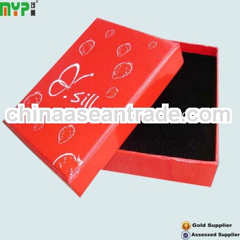 Red Unique rigid gift boxes with insert