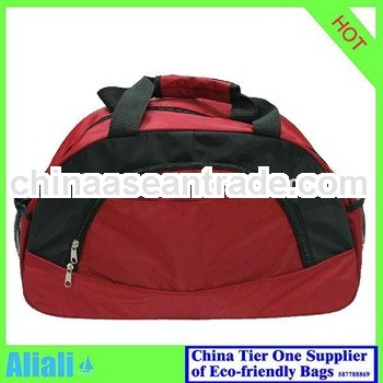 Red color sports shoe duffle bag